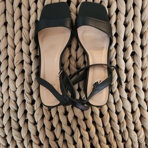 a new day Black Strappy Sandals